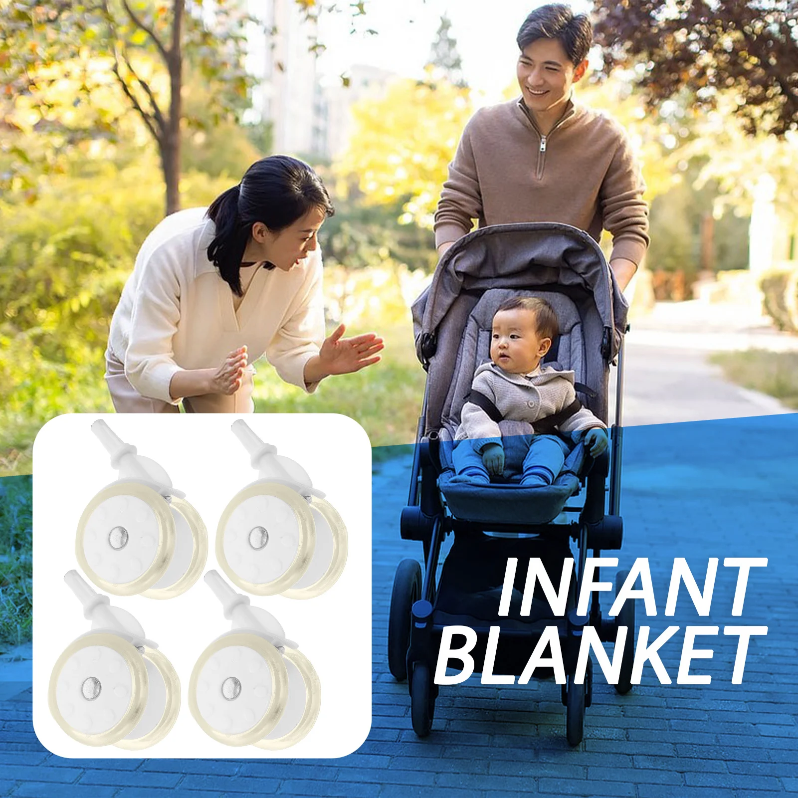 JOINPAYA 4 ruedas de repuesto universales para caminantes de bebé, juego de ruedas compatibles con modelos de tendencia - imagen 5