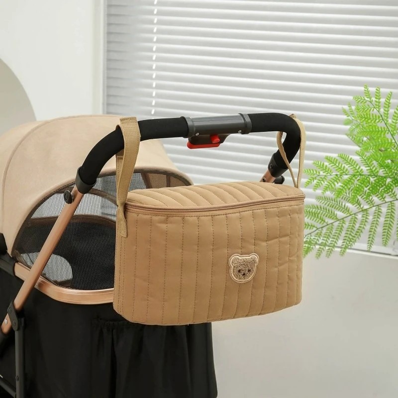 Bolsa de mamá portátil, bolsa colgante multifuncional para cochecito de bebé, bolsa de almacenamiento de pañales para carrito, botella, organizador de artículos para bebé - imagen 2