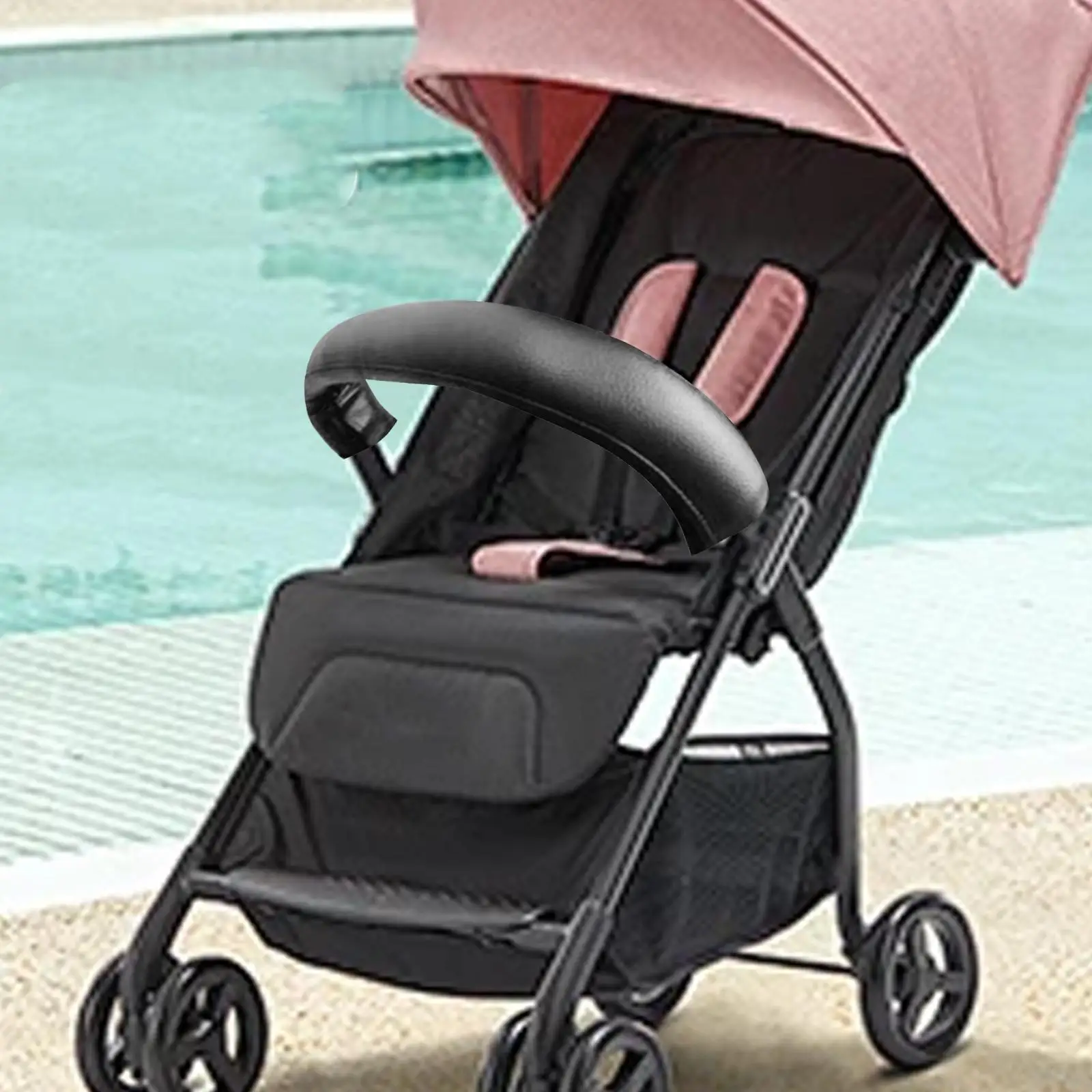 Cubierta de manija de cochecito de bebé, funda de mango de reposabrazos de cochecito, antideslizante, a prueba de polvo, Protector de manillar de cochecito impermeable - imagen 2