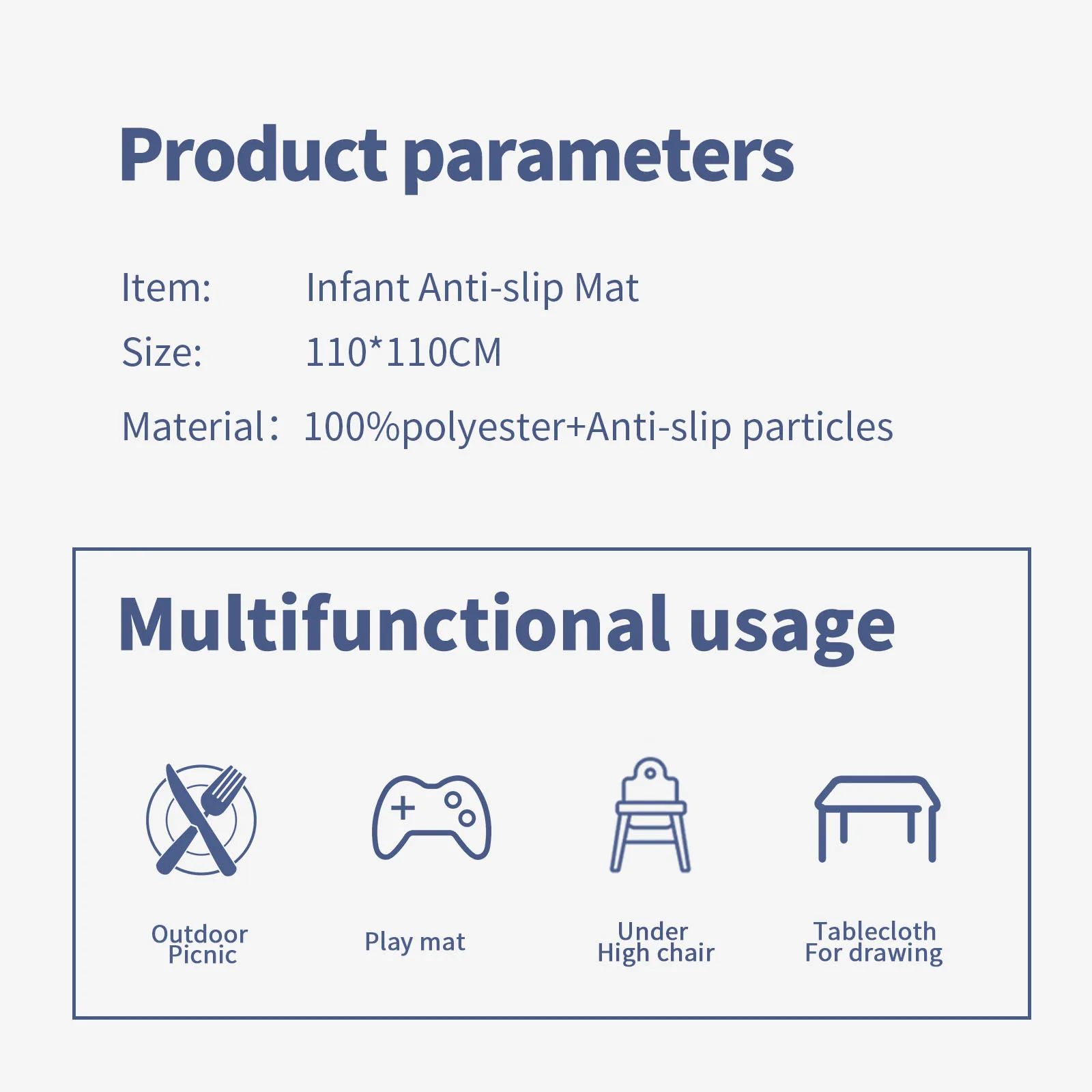 HappyFlute-alfombrilla Splat para debajo de la silla alta/artos/manualidades, lavable, impermeable, antideslizante, salpicaduras, portátil, juegos bebés - imagen 2