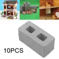 10 Pcs Gray Bricks