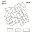 Silver-20pcs 6mm