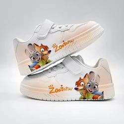 Zapatos informales de moda para estudiantes para niños, nuevos zapatos deportivos blancos de Disney, zapatillas transpirables antideslizantes para exteriores