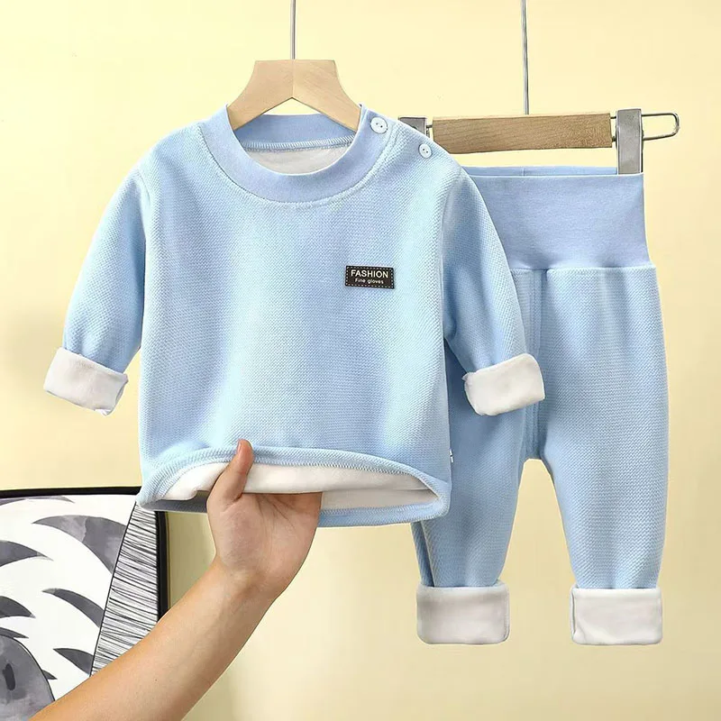 Conjunto de ropa interior térmica acolchada para niños de invierno - imagen 5