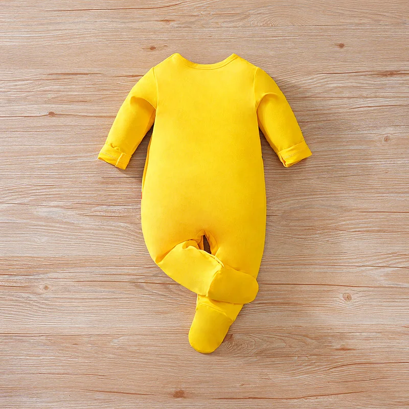 Body pijama amarillo estampado animal para bebé - imagen 3