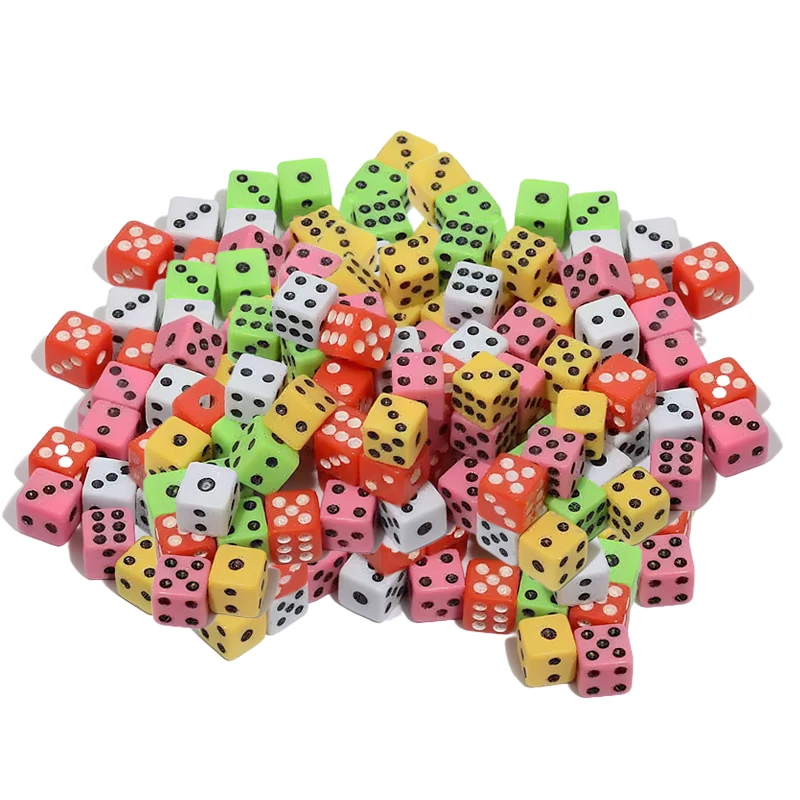 Dados de juego coloridos para niños – accesorios de fiesta