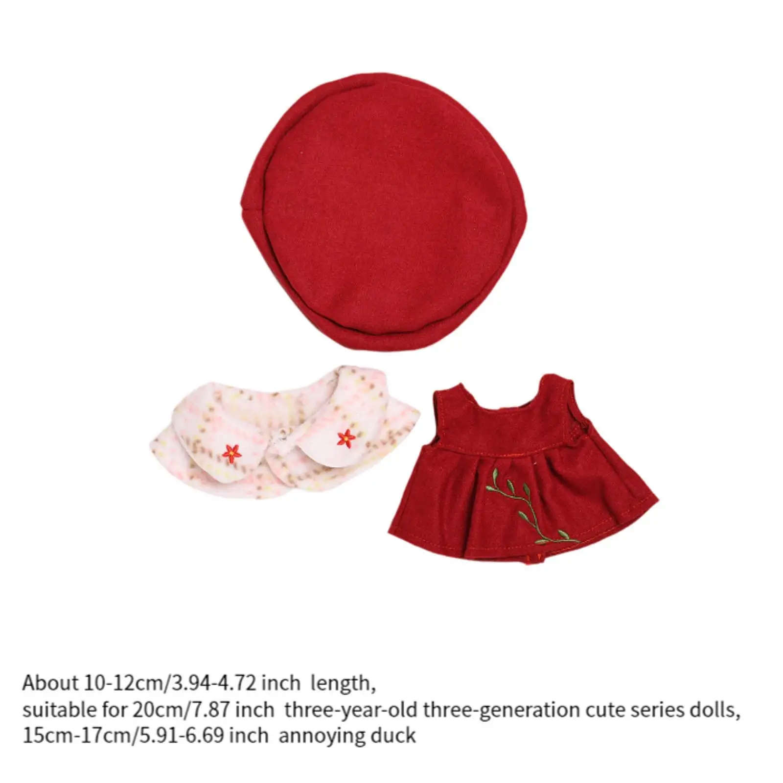 Plush Doll Clothes Doll Dress Shawl and Hat Plush Toy Accessories Cute