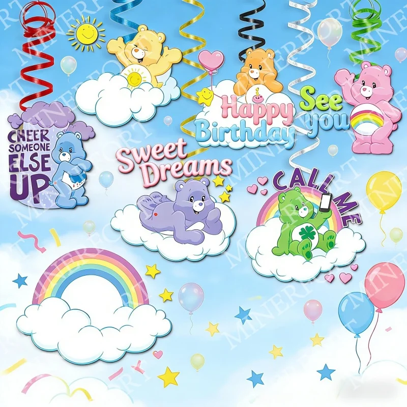 Care Bears Swirls – Decoración de cumpleaños infantil - imagen 5