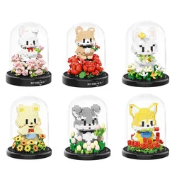 Bloques de construcción floral con animales - regalo para niñas