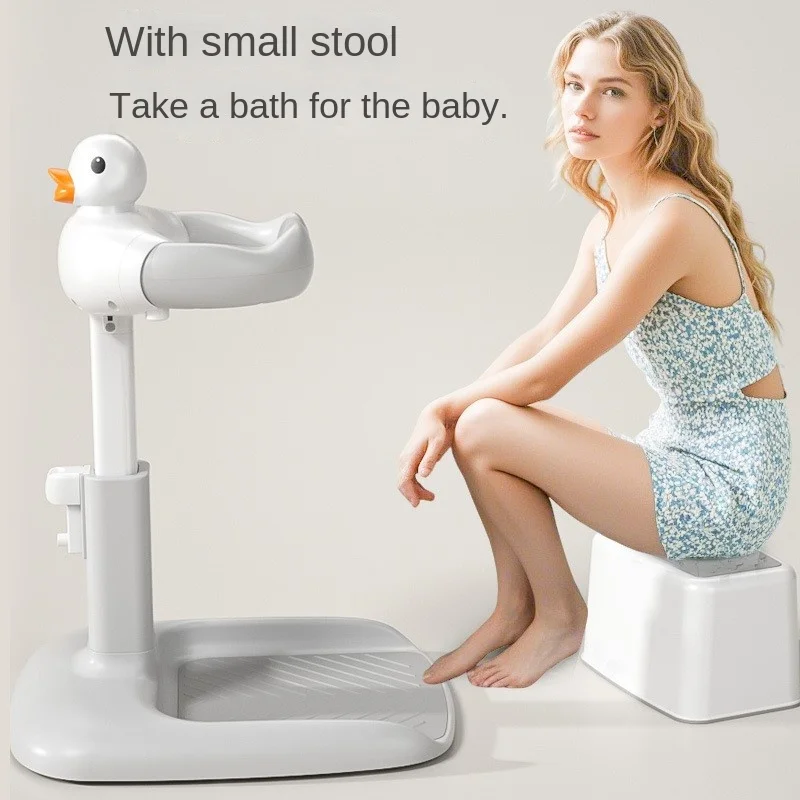 Estante de ducha para bebés y niños pequeños APS TPE, artefacto de ducha de pie para bebés, soporte de ducha para bañera, artefacto plegable para lavar el cabello y glúteos - imagen 2