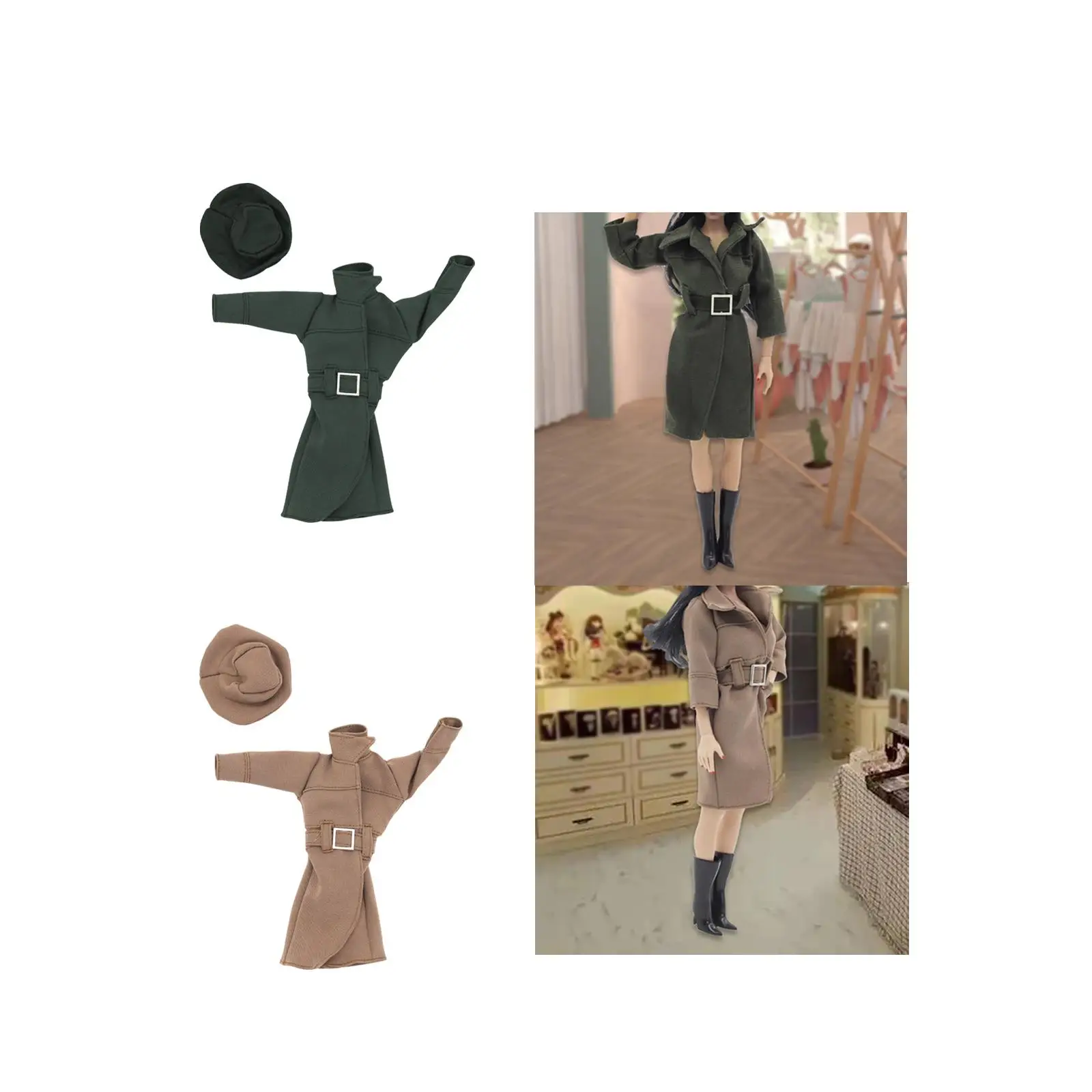 1/6 Scale Female Clothes Scene Photo Prop Pretend Play Toy Body Dolls Cosplay