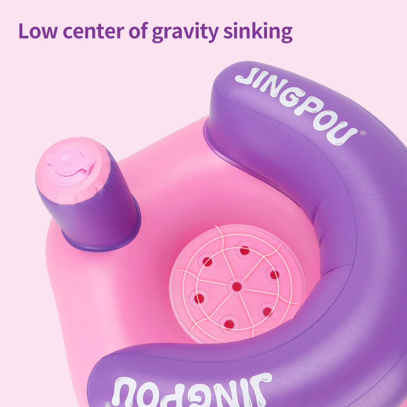 Swimbobo-sofá inflable portátil multifuncional para niños, sillas para bebé, baño, ducha, taburete de aprendizaje para comer, silla de Pvc - imagen 4