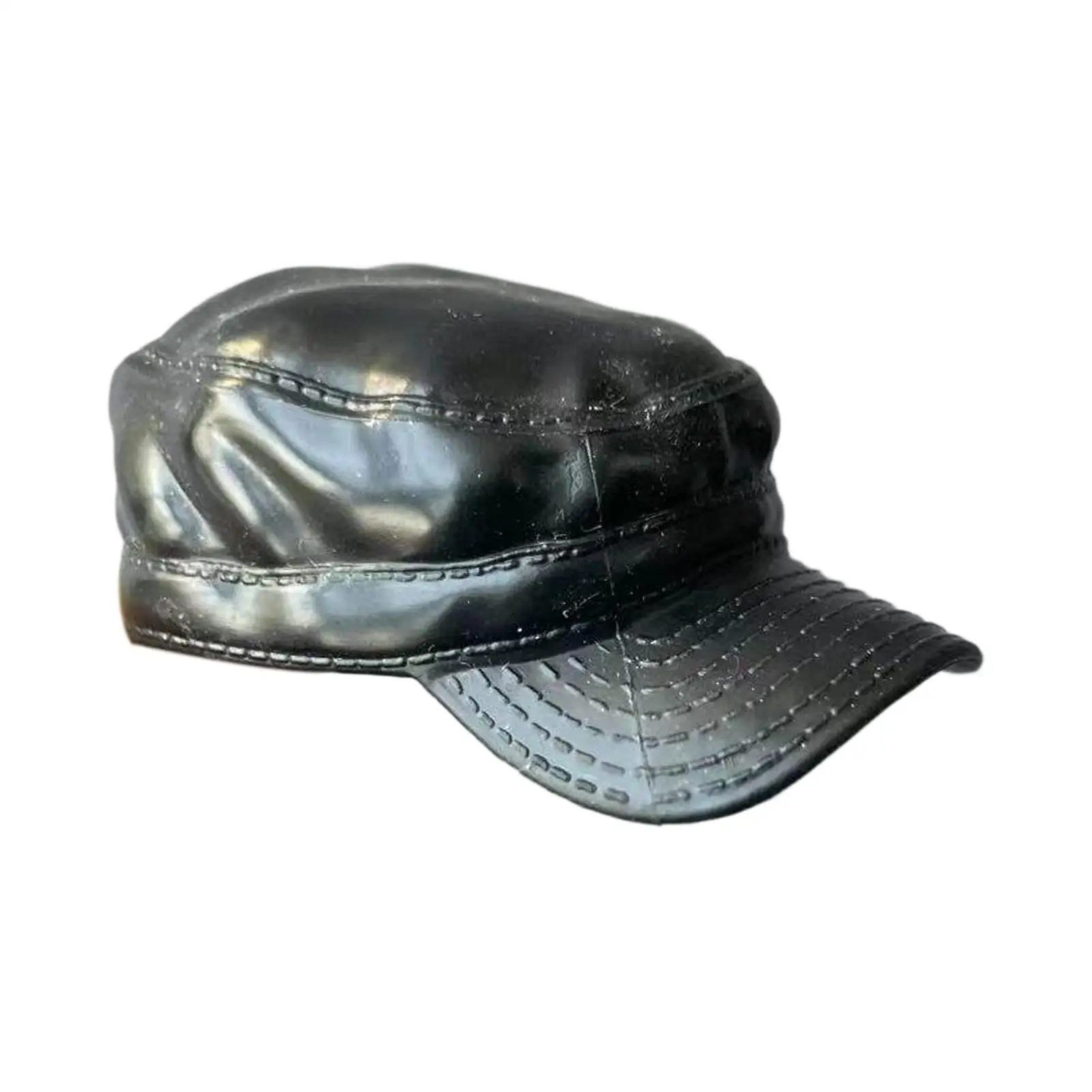 Gorra de béisbol para muñecas mini negro caucho suave accesorio - imagen 3