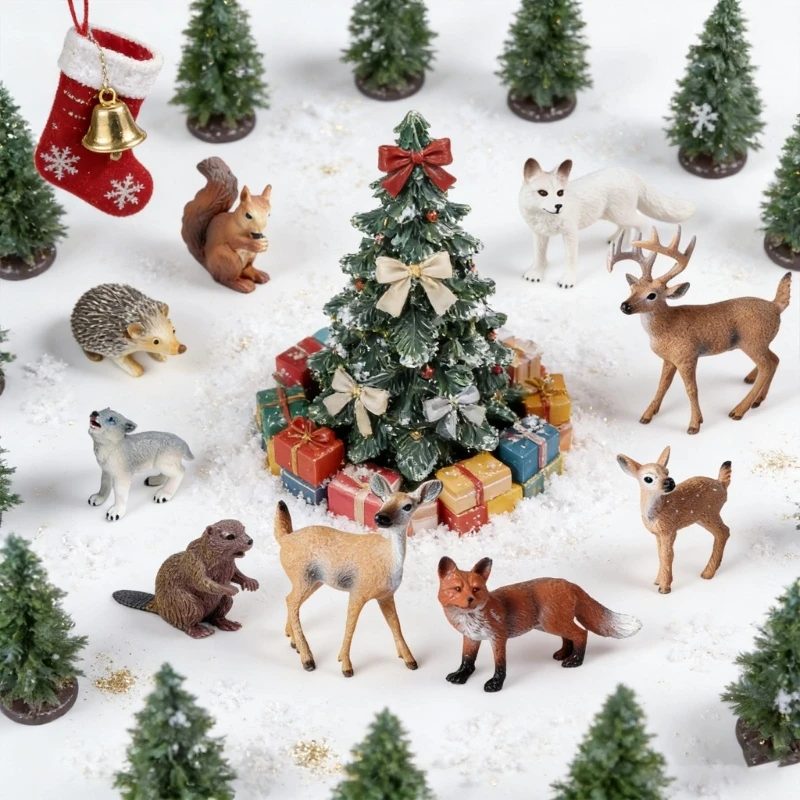 Figuras animales del bosque realistas en resina miniatura - imagen 4