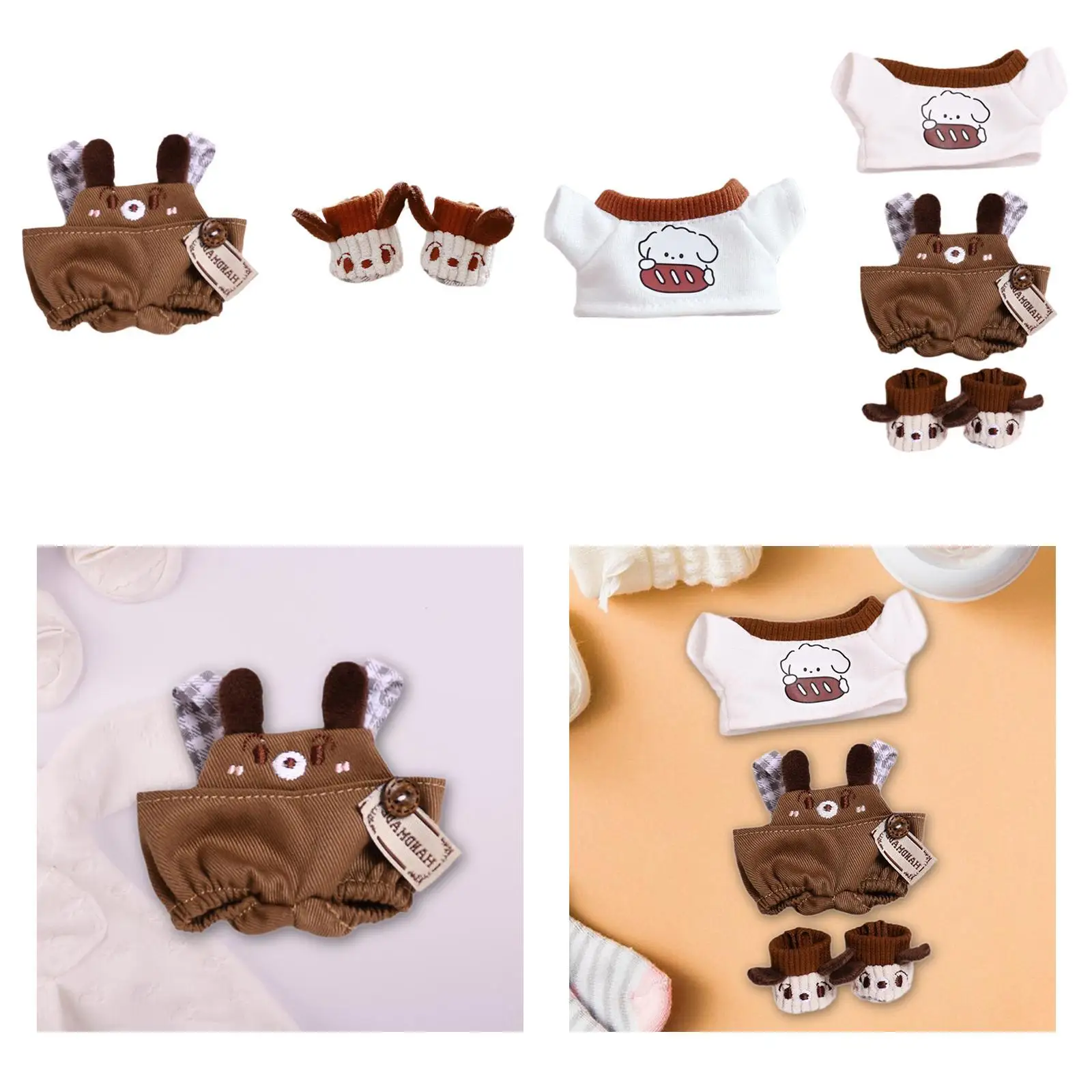 15cm Doll Clothes DIY Supplies for Little Girls Flexibility Imagination Cute