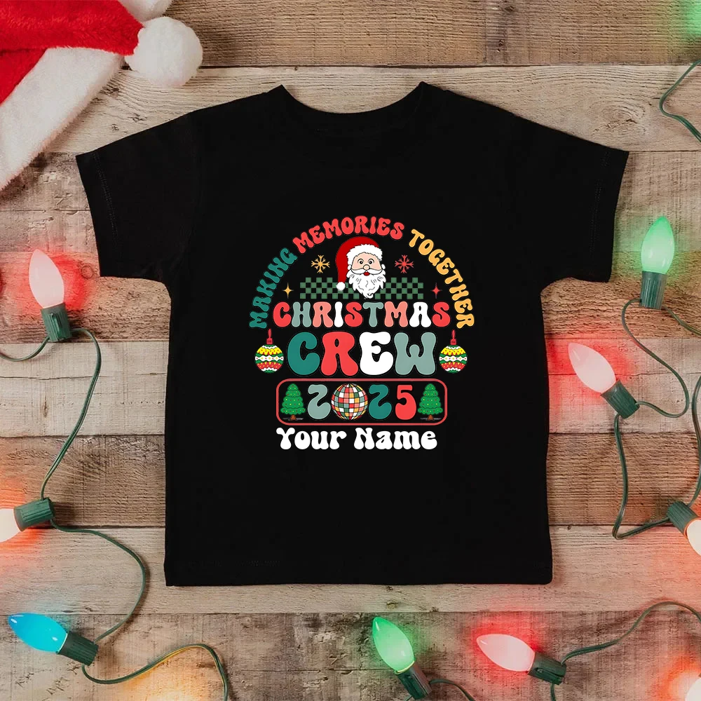 Equipo de Navidad personalizado, camisetas familiares con nombre personalizado, camiseta a juego - imagen 4