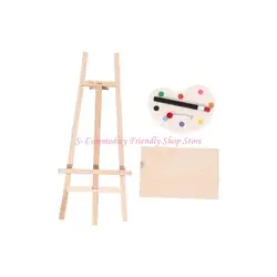 modelo caballete con soporte exhibición en miniatura madera 85AE, casa muñecas para proyectos