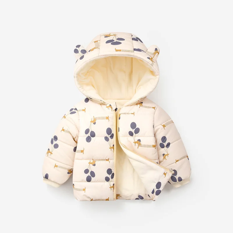 Abrigos de invierno para niñas y niños, chaquetas con estampado de dibujos animados, ropa de abrigo cálida para niños, ropa de algodón para niños pequeños, chaqueta ligera bonita - imagen 4