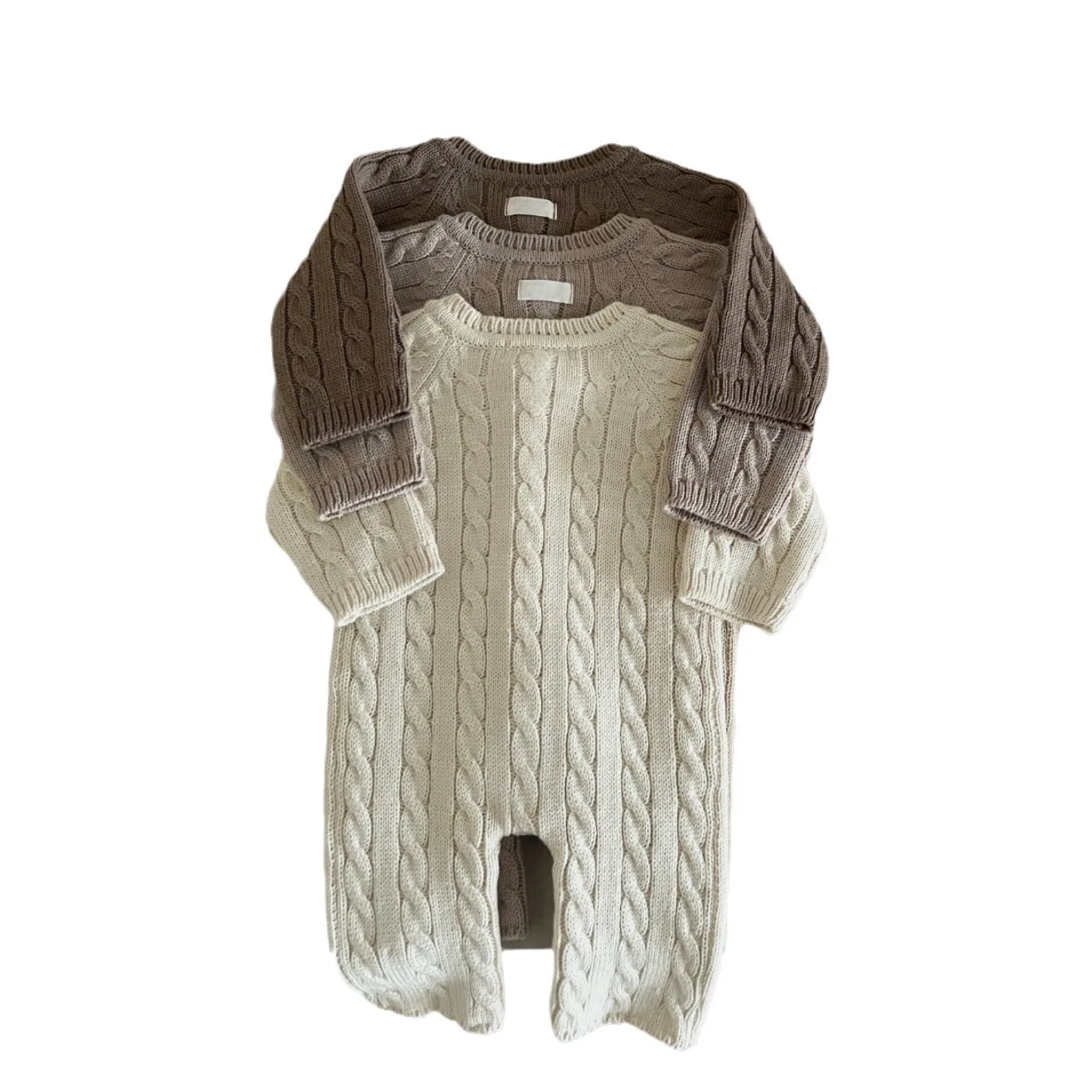 Ropa de bebé invierno otoño tejidos nuevos suéter de bebé mono de lana torcido ropa de una pieza - imagen 4