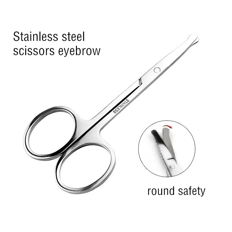 Tijeras para cejas y nariz – Acero inoxidable de seguridad - imagen 2