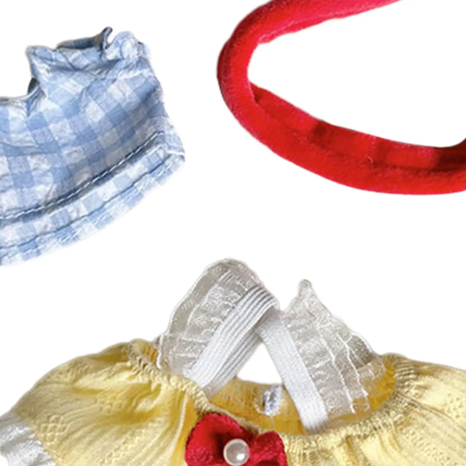 Plush Doll Suspender Skirt Make Your Own Dolls, DIY Educational Pretend Play Costumes Clothing Dress up for 6.69'' Doll