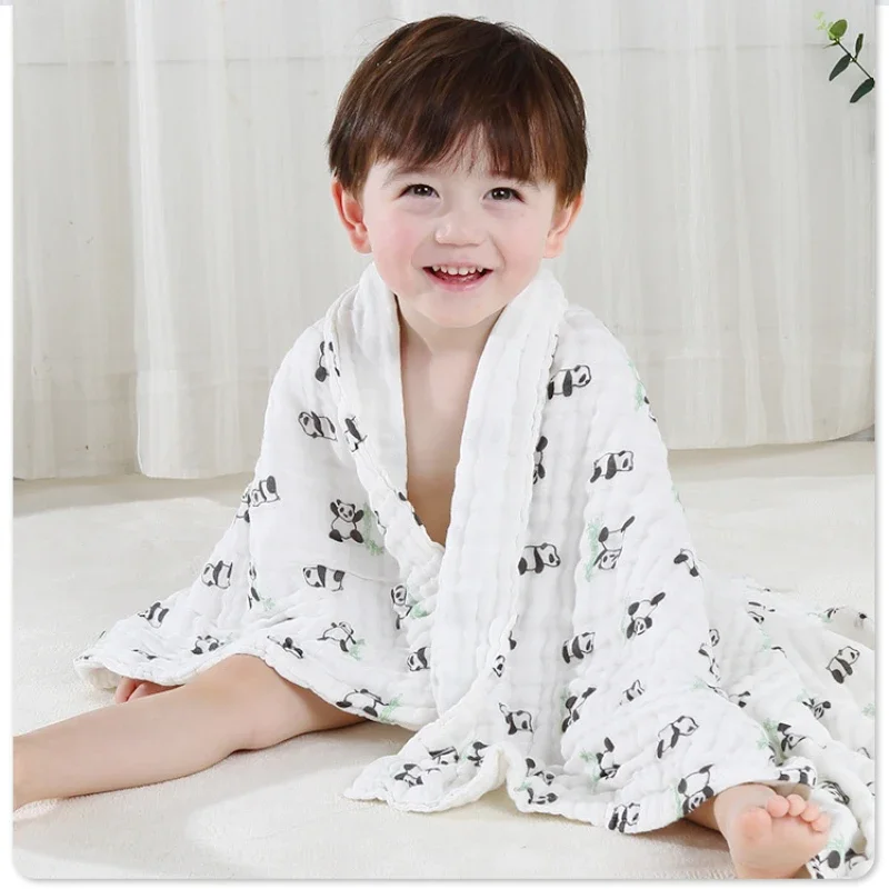 Manta de gasa de algodón para bebé, envoltura súper suave para recién nacido, toalla de baño de secado rápido y funda para cochecito para niños y niñas - imagen 2