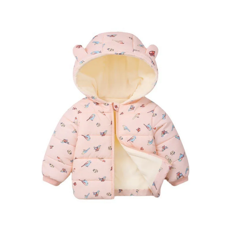 Abrigos de invierno para niñas y niños, chaquetas con estampado de dibujos animados, ropa de abrigo cálida para niños, ropa de algodón para niños pequeños, chaqueta ligera bonita - imagen 5