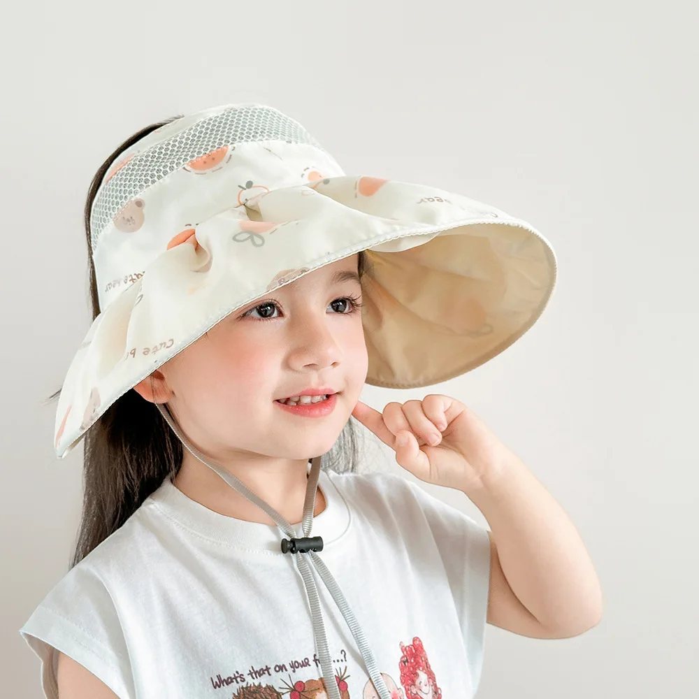 Sombrero sol infantil estilo pescador con dibujo de animales y UV - imagen 5