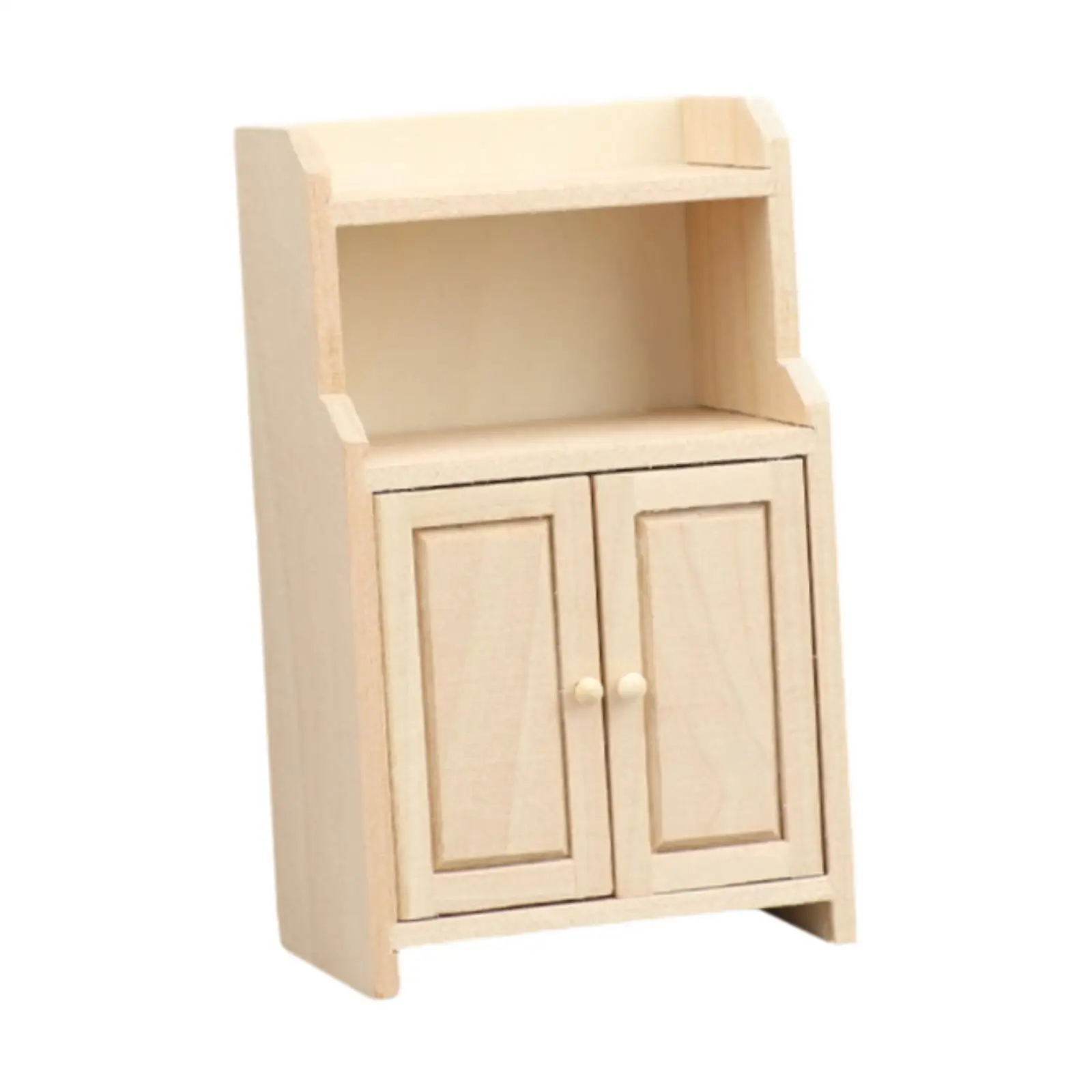 1:12 Scale Dollhouse Storage Cabinet Miniature Furniture for Living Space
