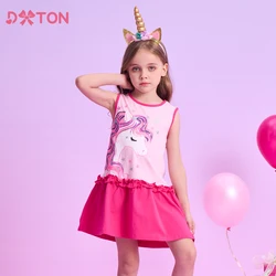 Vestido DXTON de verano para niña – Algodón sin mangas unicornio