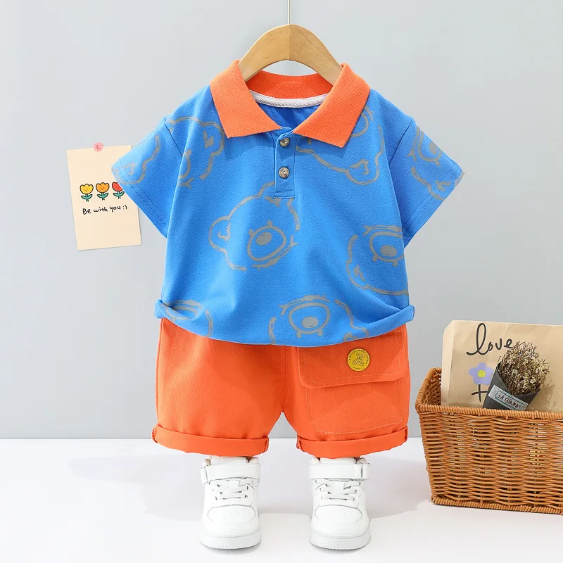 Conjunto verano bebé y niñas: camiseta con dibujo y pantalón corto - imagen 2