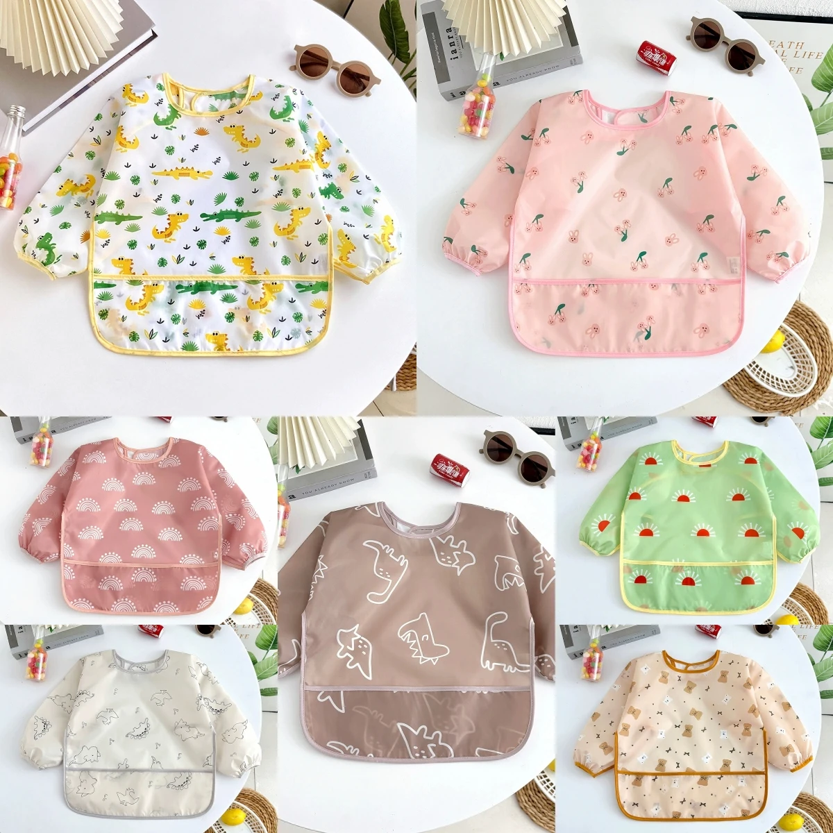Baberos impermeables para bebé – pañuelos estampados recién nacido - imagen 4