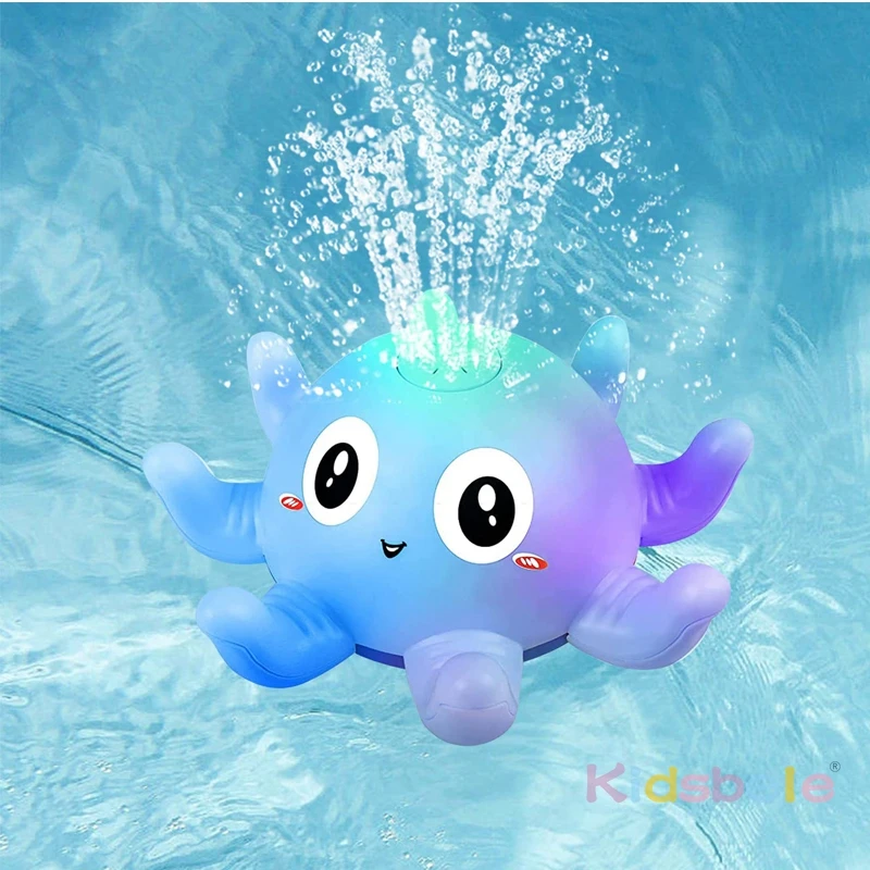 Pulpo aspersor de baño infantil con luz LED flotante - imagen 4