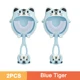 2pcs Blue Tiger