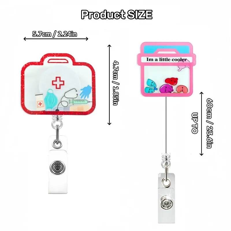 Portaetiquetas retráctil con clip para mochila escolar - imagen 5
