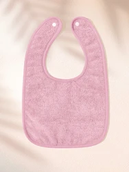 Babero bebé unisex suave y absorbente con botón