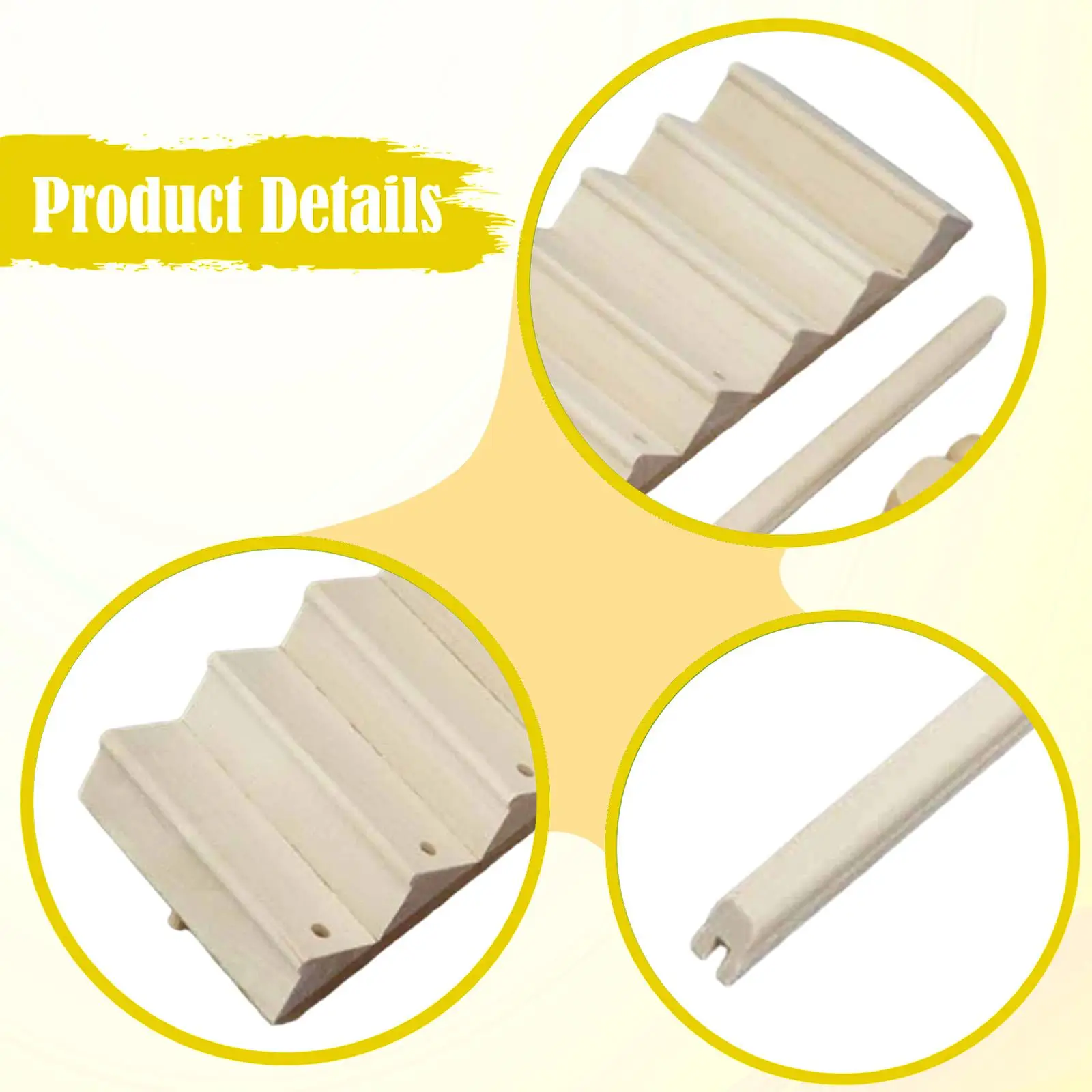 Escalera de casa de muñecas de madera en miniatura a escala 1:12, Mini adorno de escalera, accesorios para casa de muñecas, modelo de pasamanos para mesa de arena - imagen 5