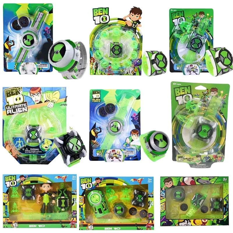 Reloj Ben10 Original 3D, reloj de proyección Earth Defenders, juguete Omnitrix, figuras de Anime, modelo de juguetes de PVC para niños, regalos