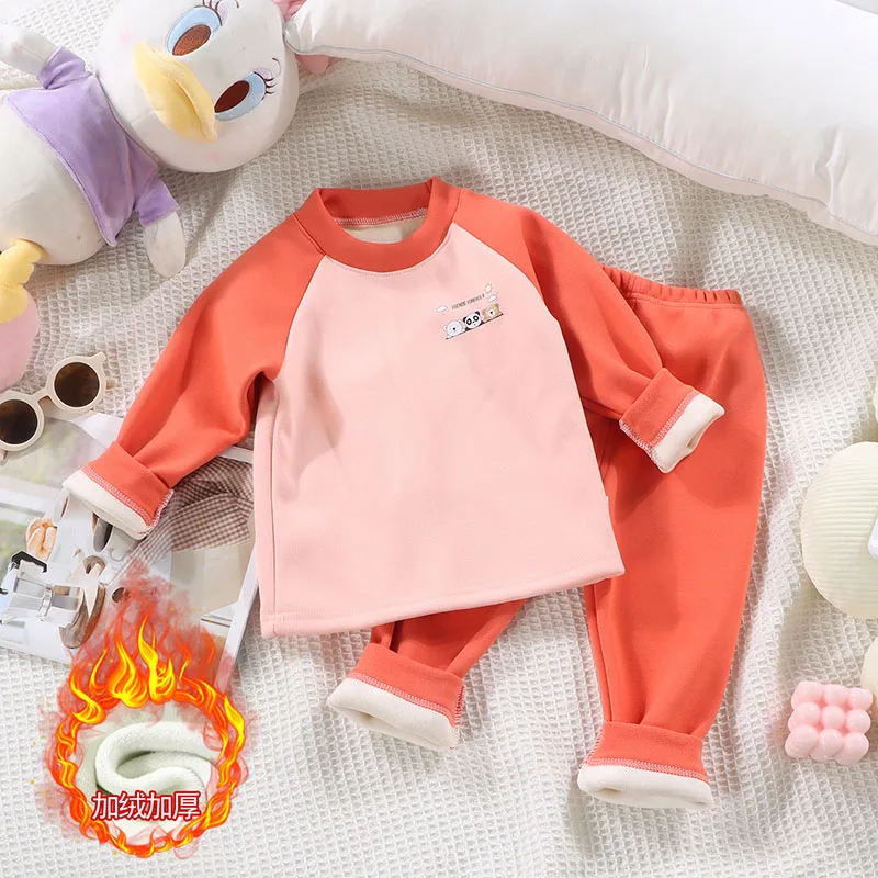 Conjunto de invierno con forro polar acolchado para niños - imagen 2
