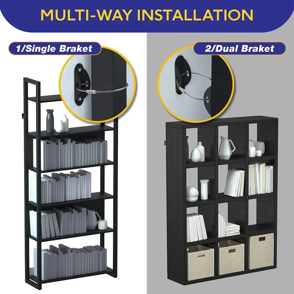 Estante ajustable para armarios, muebles de Metal, fijador anticaída, ancla para muebles, protección fijadora de gabinete antipunta - imagen 3