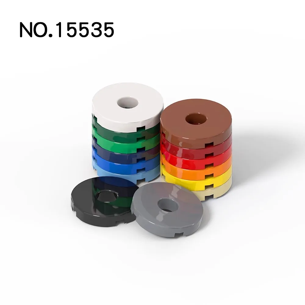 20 piezas MOC Compatible ensambla partículas 15535 azulejo redondo 2x2 con agujero piezas de bloques de construcción DIY piezas de tecnología educativa Juguetes - imagen 2