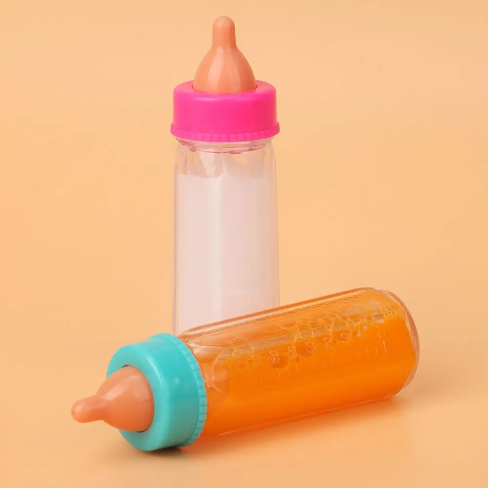 Muñeca de plástico de 18 pulgadas, botellas mágicas de jugo de leche con chupete, Baberos aptos para muñecas recién nacidas, botella de plástico para pezones, juguetes para casa de muñecas - imagen 3