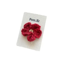 Pinzas pico de pato ganchillo flores tejidas vintage otoño invierno