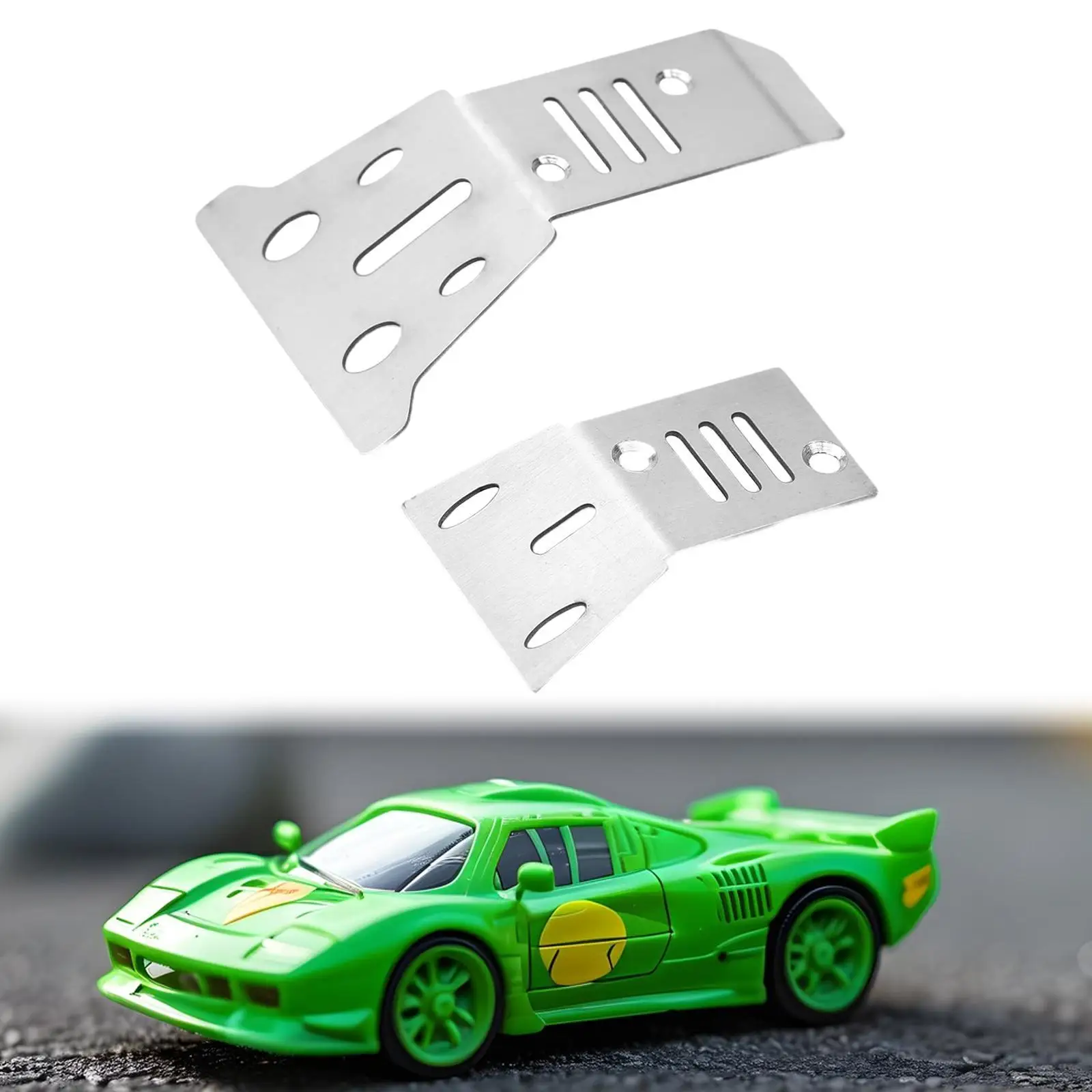 2 uds RC chasis delantero de Metal y reemplazos de chasis trasero accesorio de repuesto accesorios de camión RC fácil de montar para 1:14 - imagen 4