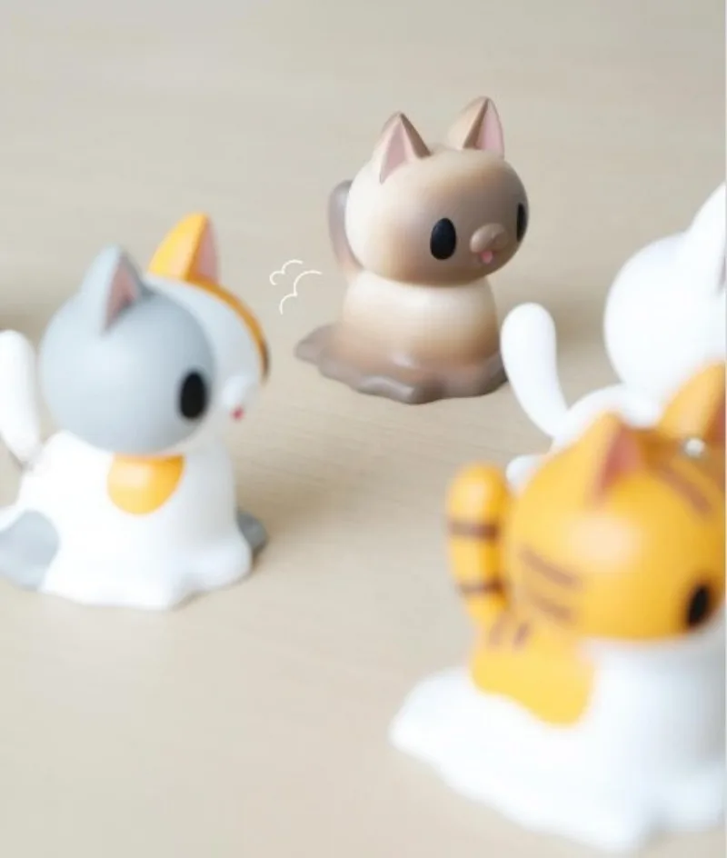 En Stock, juguetes cápsula de Qualia, figura de mascota de gato líquido, gato calico, gatito siamés, mascotas tabby naranja en adornos de parque, gashapon - imagen 4