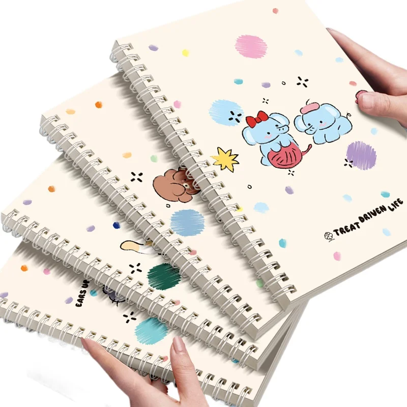 Cuaderno de bobina Kawaii A5 B5 de dibujos animados, libro de ejercicios, Bloc de notas bonito, diario, suministros de papelería escolar