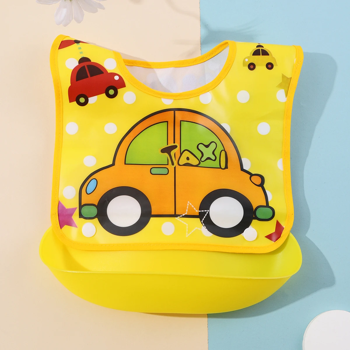 Baberos impermeables de silicona para bebé – estampado dibujos animados - imagen 2