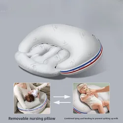 Almohada de lactancia multifuncional con ángulo cómodo y tela suave