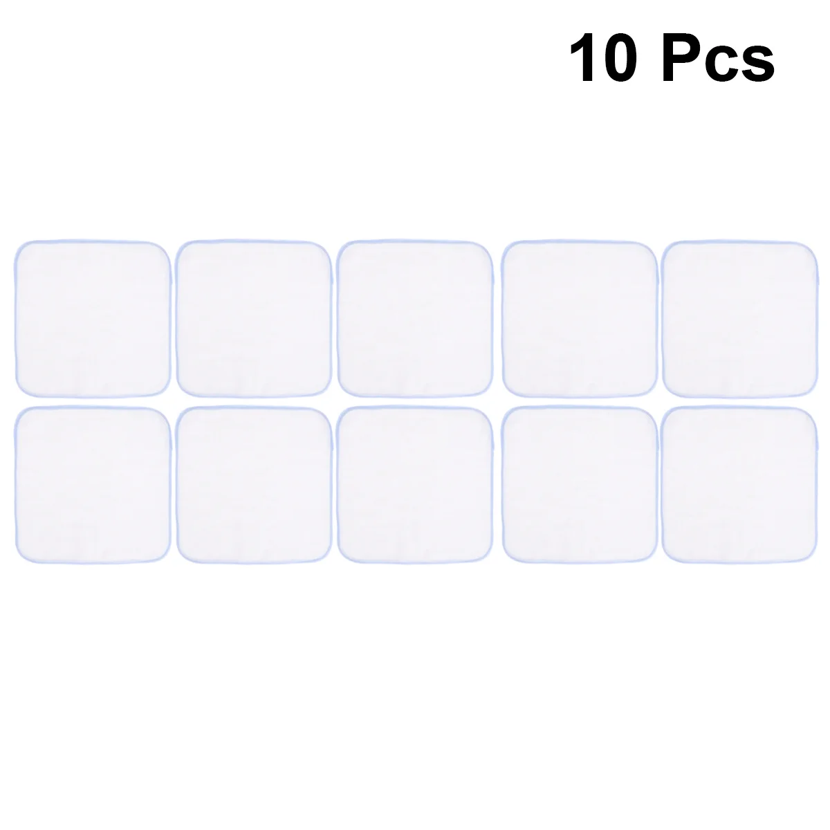 10 Uds. Toalla de alimentación de bebé gasa de doble capa tamaño grande cuello curvo paño de algodón para eructar toalla de lactancia de absorción rápida azul - imagen 4