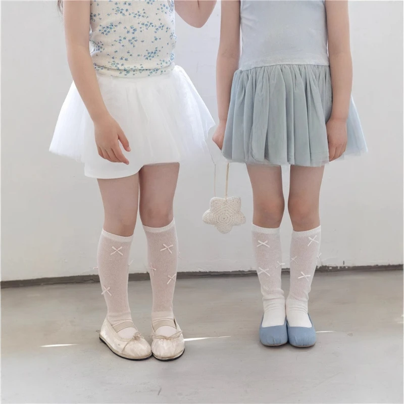 Calcetines de algodón con lazo veraniego para niños – Suave malla